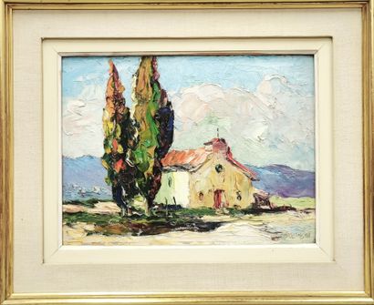 Lot of two paintings by Louis BISSINGER (Régis...