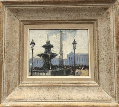 Mério AMEGLIO (1897-1970). Paris, the Concorde
Oil...