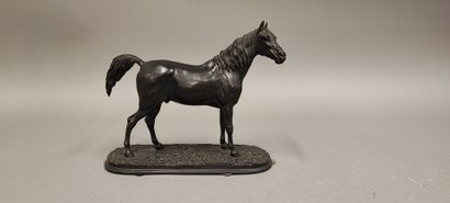 Pierre-Jules MÊNE (1810-1879). Ibrahim Horse
Bronze...