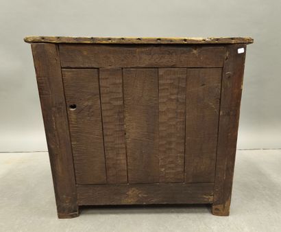 Moulded oak jam cupboard with two doors....