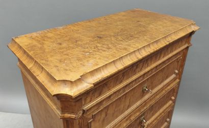 Rectangular chiffonier with bird's-eye maple...