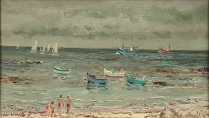 Jean RIGAUD (1912 - 1999). Pipe Bay on Yeu...