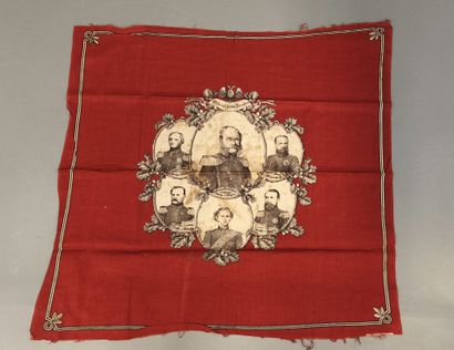 Set of two handkerchiefs: one bearing the...