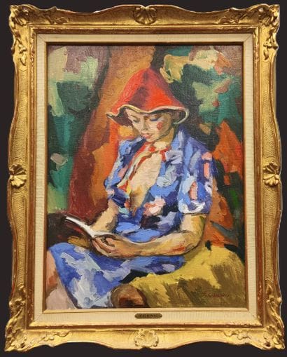 Pierre CORNU (1895-1996). Seated young girl
Oil...