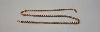 18K (750) rose gold chain with twisted, striated...