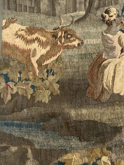 AUBUSSON, 18th century. Young peasants in...