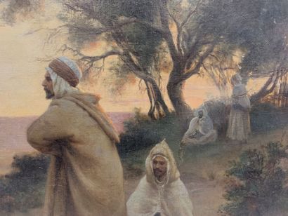 Paul LAZERGES (1845-1902). Halt at the oasis...