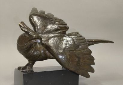Alexandre KELETY (1900-1940). Parrot on black...