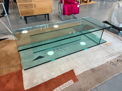 ROCHE BOBOIS, Iceberg model. Glass coffee...
