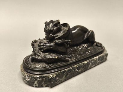 Antoine-Louis BARYE (1796-1875). Tiger devouring...