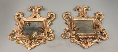 Pair of Venetian-style two-armed sconces...