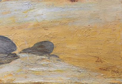 René Jean CLOT (1913-1997). Tibesti 1944
Oil...