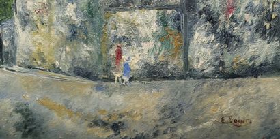 Emile BOYER (1877-1948). Walk in Montmartre
Oil...