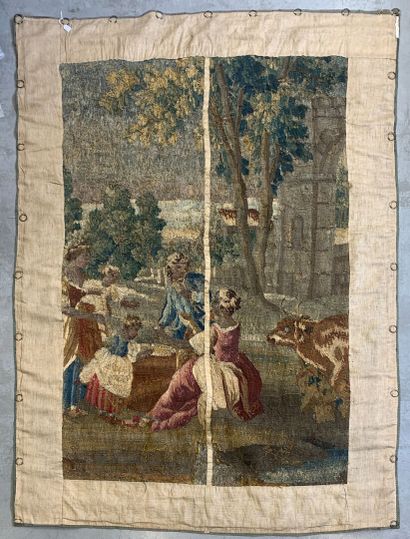 AUBUSSON, 18th century. Young peasants in...