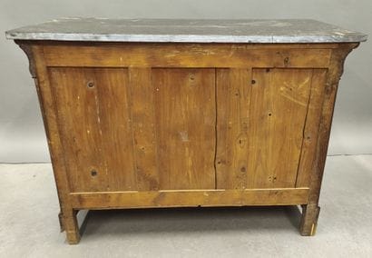 Burr veneer chest of drawers opening with...