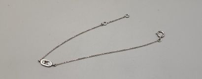 Small bracelet in white gold (750) adorned...