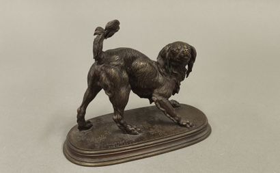 Ferdinand PAUTROT (1832-1874). Dog 
Brown...