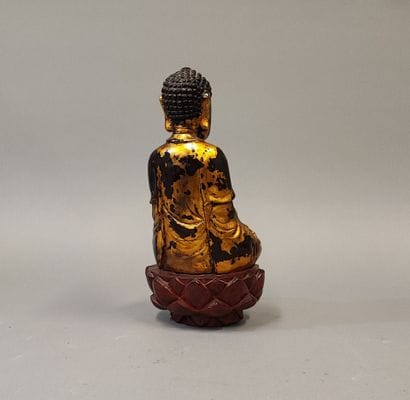 VIETNAM, circa 1900. Buddha seated on a lotus...