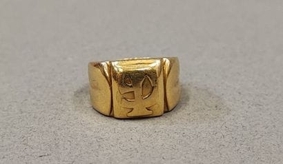 Chevalière in 18k (750) yellow gold. TDD:...