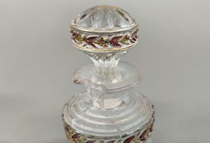 SAINT LOUIS. Suite of four molded crystal...