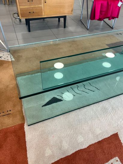 ROCHE BOBOIS, Iceberg model. Glass coffee...