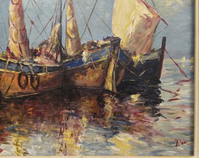 DOMPIETRINI (20th century). Marine
Oil on...