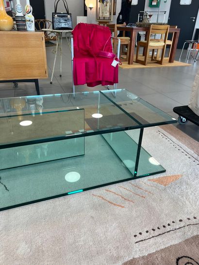 ROCHE BOBOIS, Iceberg model. Glass coffee...