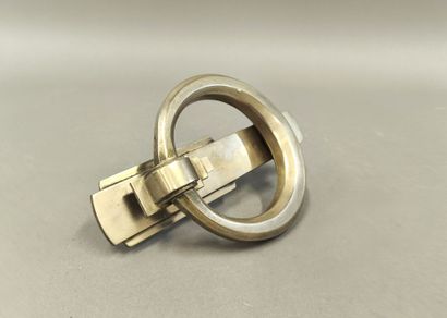 Antique silver-plated bronze door knocker...