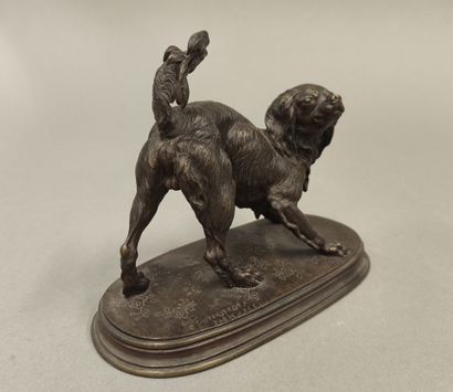 Ferdinand PAUTROT (1832-1874). Dog 
Brown...