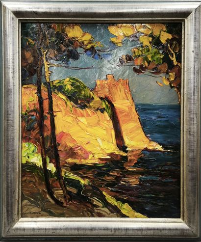 Louis PASTOUR (1876-1948). Paysage du midi
Oil...