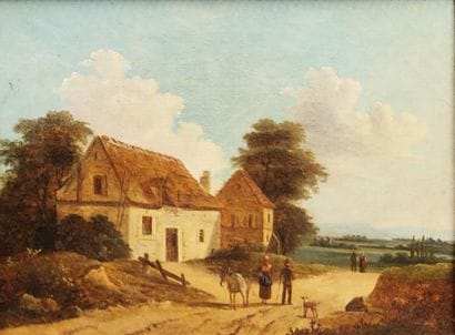 19th century school. Encounter on a walk...