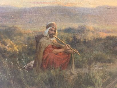 Paul LAZERGES (1845-1902). Halt at the oasis...