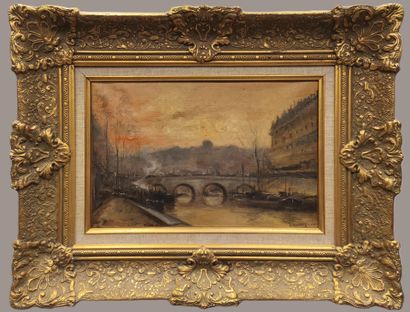 SAUVAGEOT (Late 19th century). Bridge in...