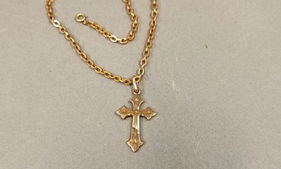 18K (750) gold forçat chain with horsehead...