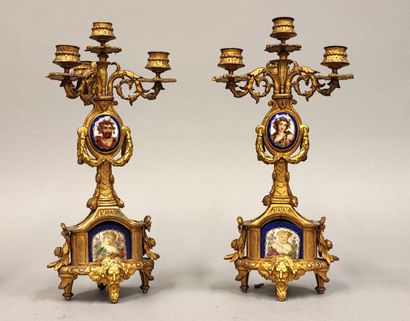 Mantelpiece including a pair of four-light...
