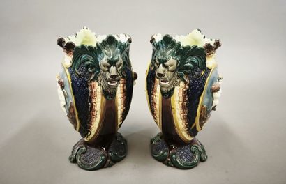 Thomas SERGENT (19th century). Pair of vases...
