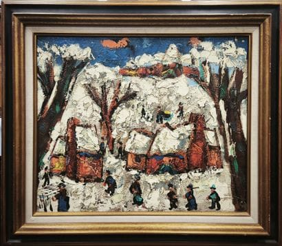 Henry D'ANTY (1910-1998). Walk in the Snow
Oil...