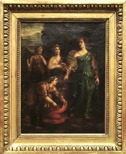 School of the XIXth century. Young women...