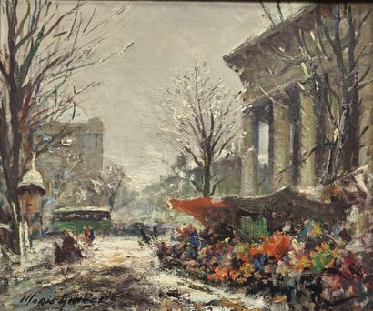 Mério AMEGLIO (1897-1970). Flower market...