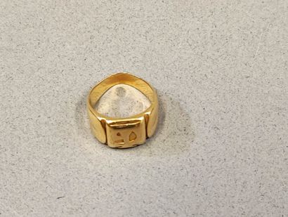 Chevalière in 18k (750) yellow gold. TDD:...