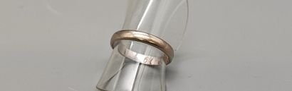 Wedding band in white gold (750). Eagle head...