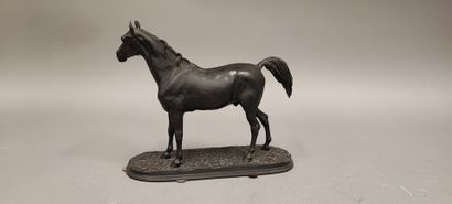 Pierre-Jules MÊNE (1810-1879). Ibrahim Horse
Bronze...