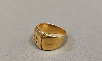 Chevalière in 18k (750) yellow gold. TDD:...
