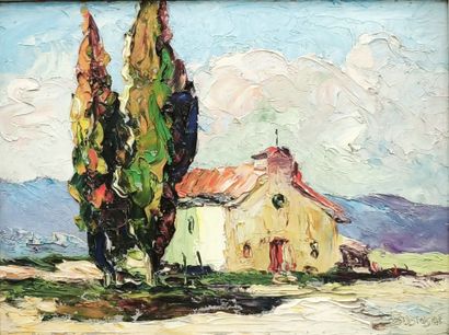 Lot of two paintings by Louis BISSINGER (Régis...