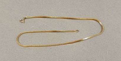 Square palm chain in 18k (750) gold. Length:...