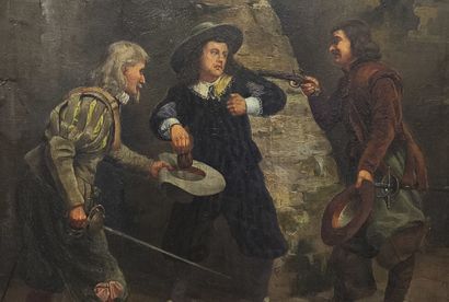 GAUDIN. Late 19th century school. The ambush
Oil...