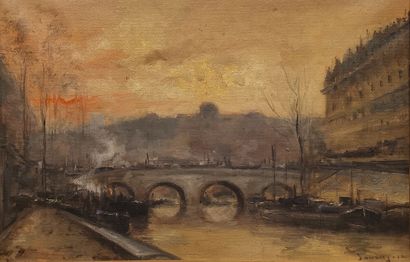 SAUVAGEOT (Late 19th century). Bridge in...