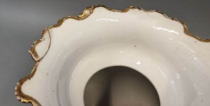 Pair of Paris porcelain vases of baluster...