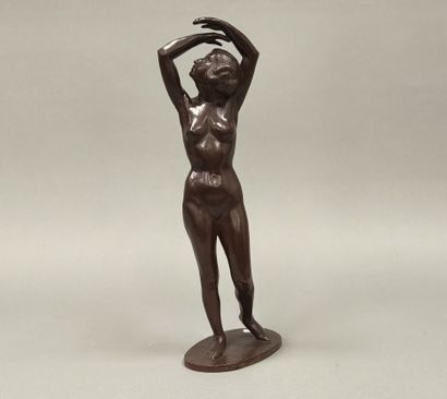 Auguste HENG (1891-1968). Nude woman
Bronze...