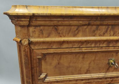 Rectangular chiffonier with bird's-eye maple...